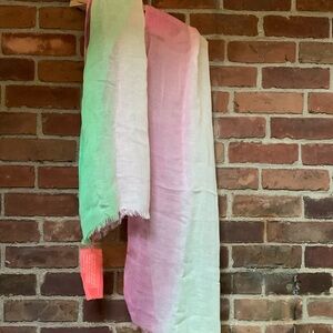 Codello Ombré Linen Cotton Gauze Scarf NWT
